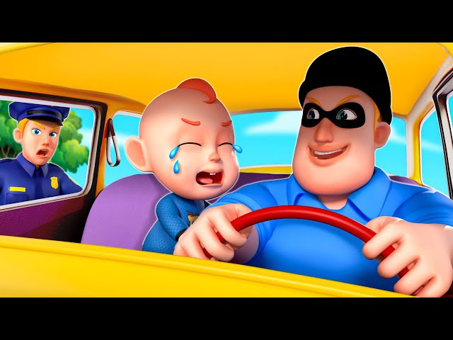Rescue The Baby - Police Officer Song + Wheels On The Bus | Funny Song & Nursery Rhymes | Rosoo Baby class=