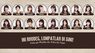 JKT48 - Ini Rhodes, Lompatlah Di Sini! (Koko ga Rhodes da, Koko de Tobe!) [Color Coded Lyrics]