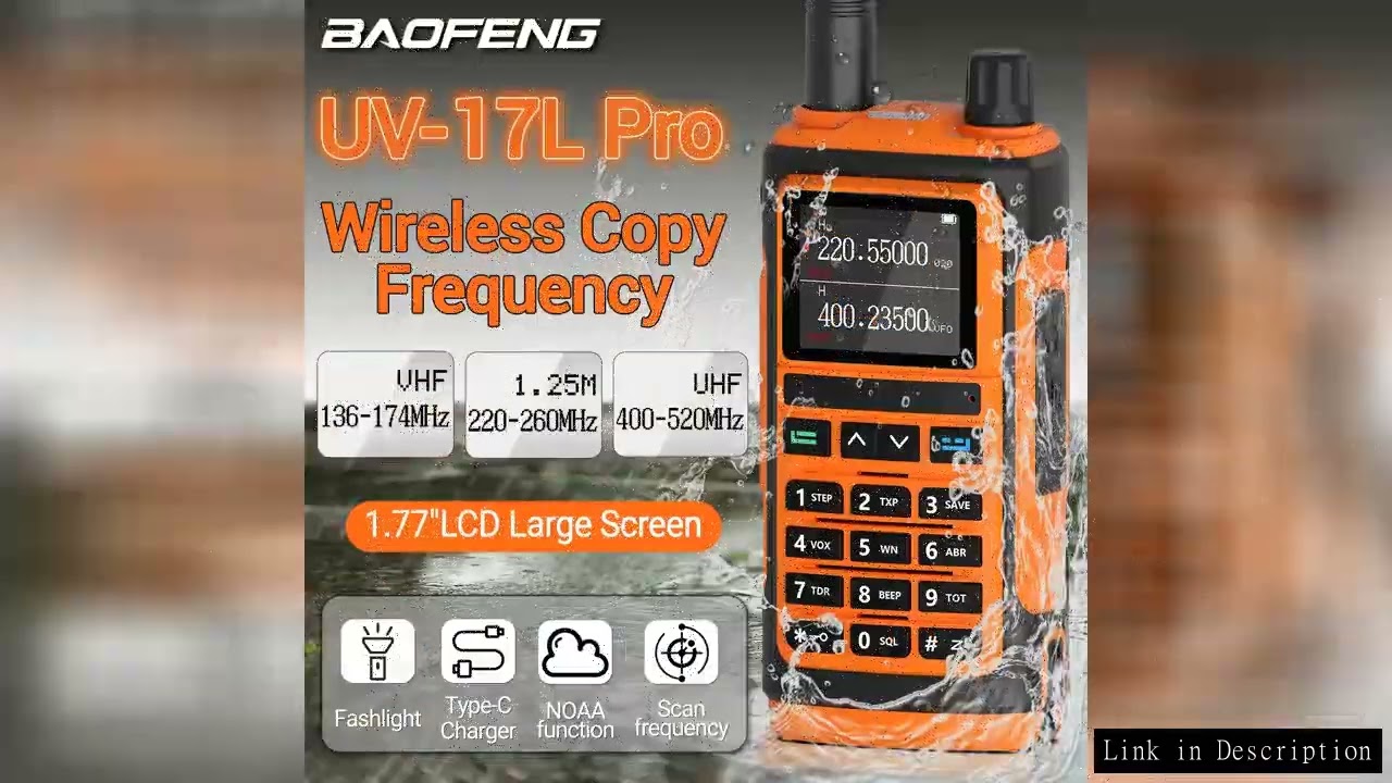 Baofeng UV-17 Pro V2 Tri Band Walkie Talkie Wireless Copy Frequency 999 CH VOX Long Range Type-C Ham