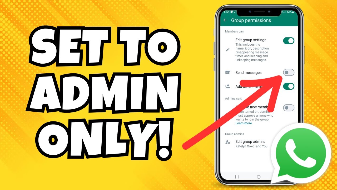 How To Set Only Admin Can Send Messages In WhatsApp Group YouTube How To Set Only Admin Can Send Messages In WhatsApp Group YouTube