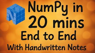 NumPy Tutorial in 20 Minutes 🔥 | Basics, Dictionaries, Speed Test & 2D Arrays Explained