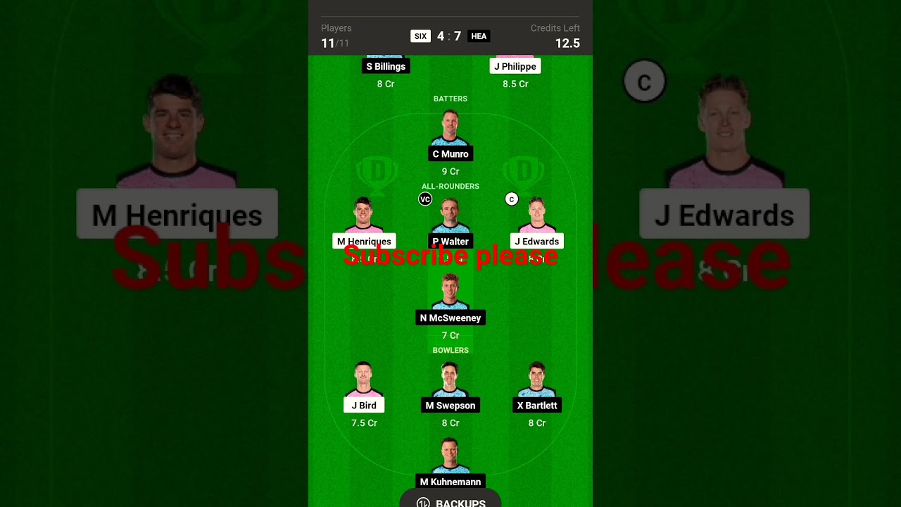 SIX vs HEA 24th Dream 11 Team Prediction || SIX vs HEA Match Prediction|| Six vs Hea today match||