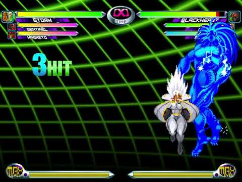 MvC2 - that ain't safe - Blackheart Inferno into HoD (punish with Storm-Sent, ground)