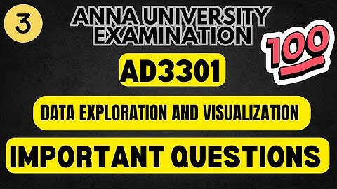 AD3301|Data Exploration and Visualization |Important Questions 💯💯💯|@Toppersacademytamil