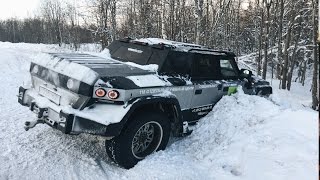 Улетели с дороги на БРОНЕВИКЕ