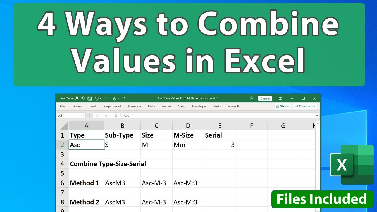 4-ways-to-combine-values-from-multiple-cells-in-excel-youtube