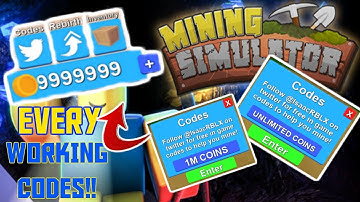 ALL WORKING CODES in MINING SIMULATOR!