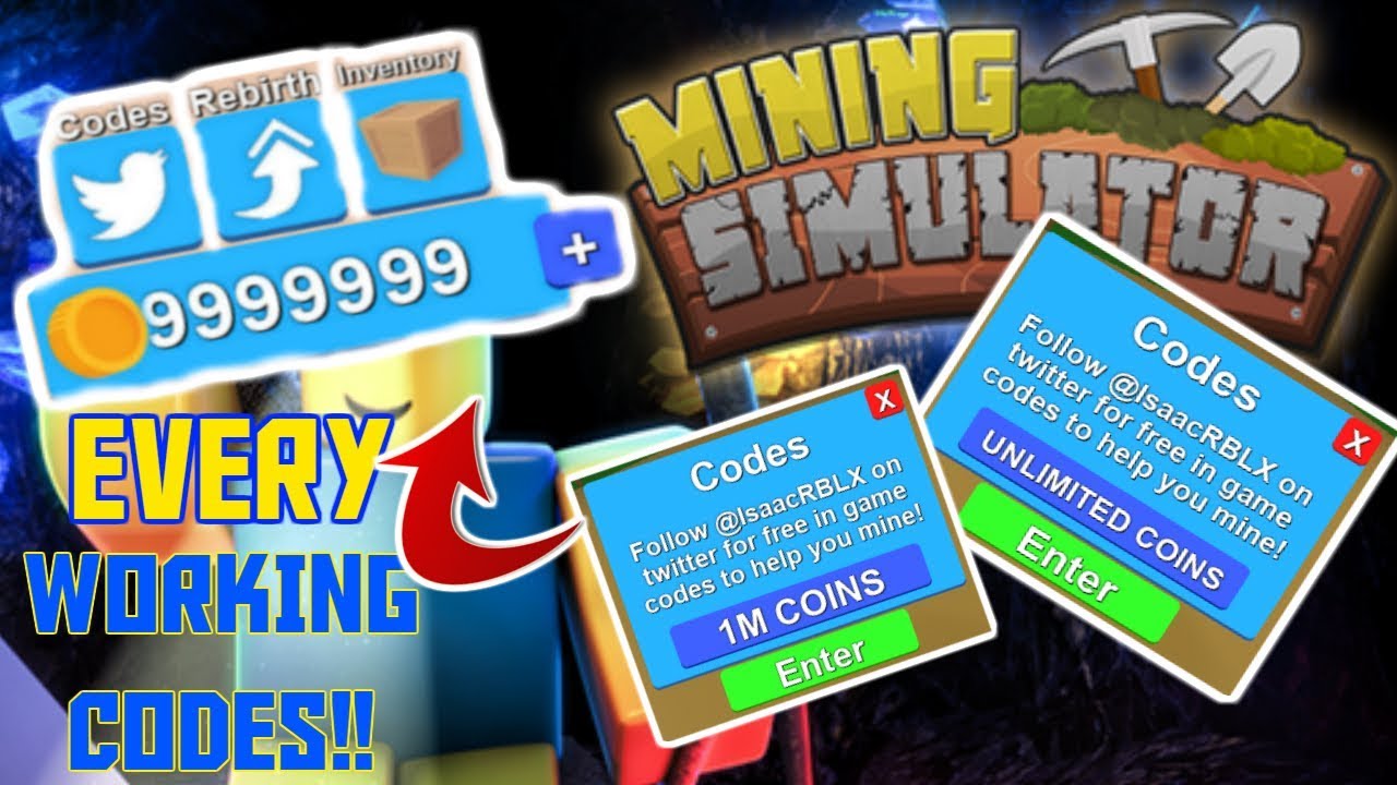 ALL WORKING CODES In MINING SIMULATOR YouTube
