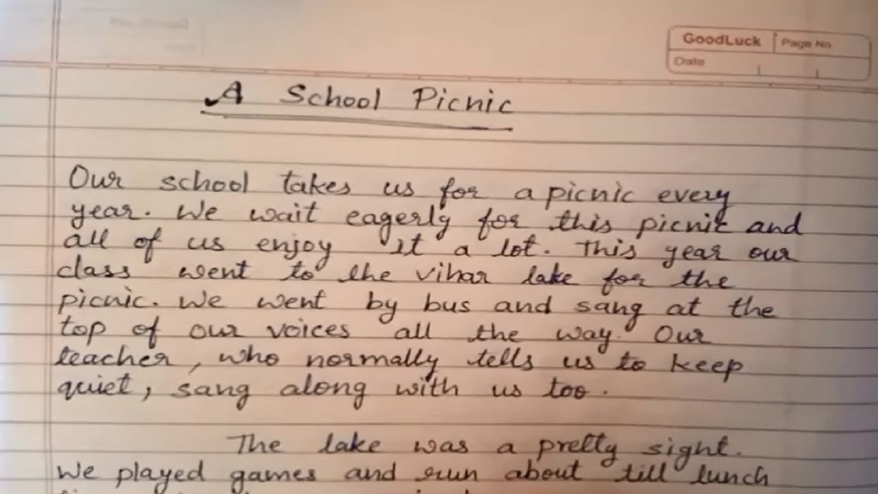 school picnic essay for class 5