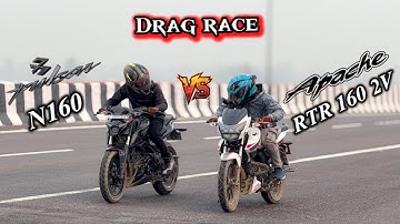 Pulsar N160 vs Apache160 2v Drag Race 😊!! Who is the Real King - Unexpected Result!