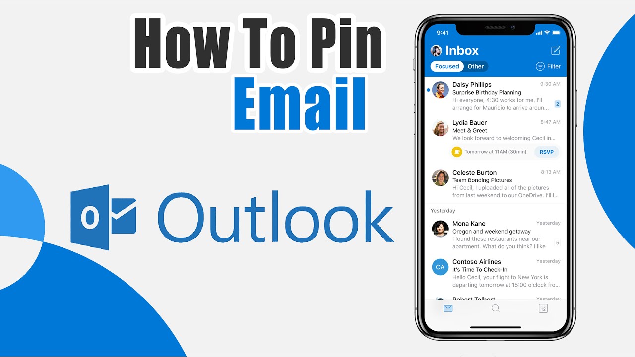 How to pin Emails in Outlook