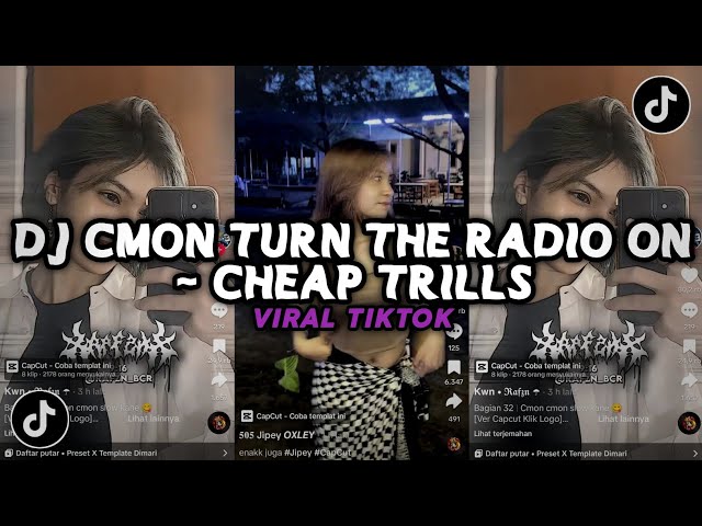 DJ CMON CMON TURN THE RADIO ON - CHEAP THRILLS REMIX BY DJ NANSUYA VIRAL TIKTOK class=