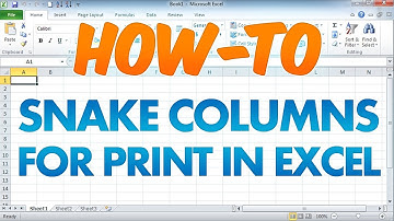 How to Print Long Columns in Excel on 1 Page - Snake Columns / Newspaper Columns