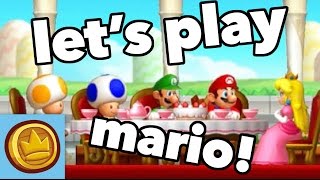 Let's Play Super Mario Wii U Level 1, 2 & 3