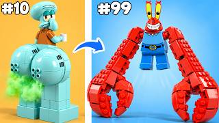 LEGO SpongeBob: I Built the Characters in Funny Shapes! | OMG Bricks