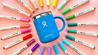 Customizing a HYDRO FLASK MUG with ARRTX ACRYLIC MARKERS