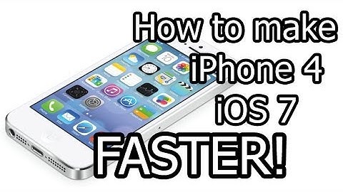 SPEED UP iOS7 on iPhone 4