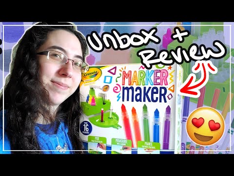 CRAYOLA MARKER MAKER KIT with WACKY TIPS Unboxing -- Easy DIY Color  Markers!! 