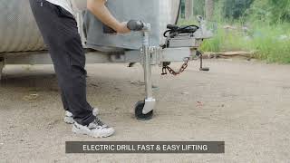 Tutorial of Installing Kohree 2000lbs Boat Trailer Jack with Dual Wheel