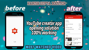 YouTube Creator studio app | open solution 100% Working video