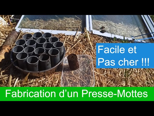 Le presse-motte, une alternative au plastique ? - Jardin d'Essai