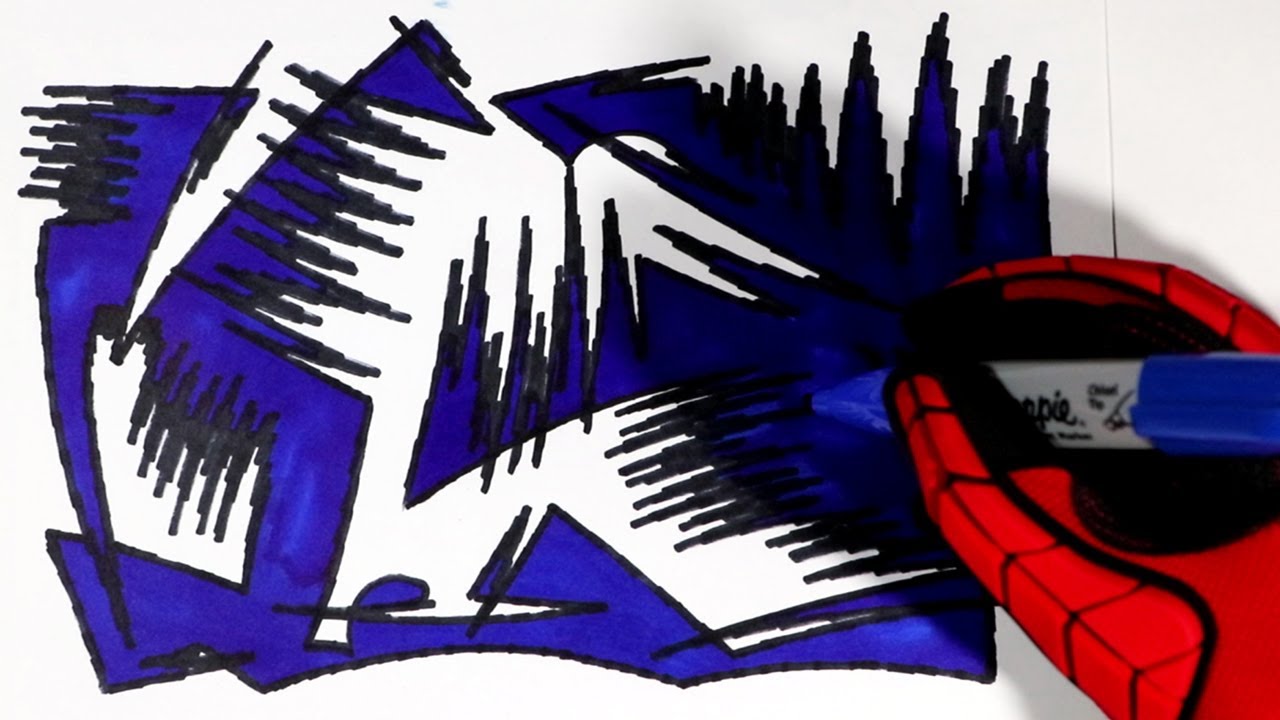 Sharpie Drawing "Blue Electric" Chad Ink Art