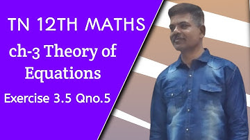 TN 12TH maths exercise 3.5 Qno 5