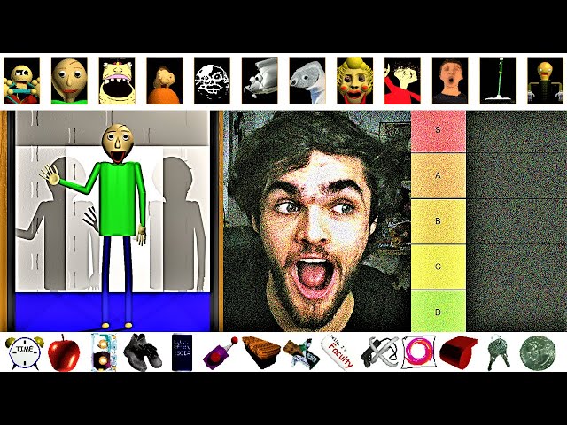 Create a Baldi's Basics Plus Tier List - TierMaker