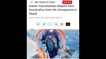 Indian Mountaineer Baljeet Kaur found alive at Annapurna 1 #shorts #annapurna #mountains #news