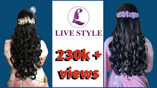 CURLS HAIR Using Extension for South Indian Bridal|Tamil Hair Styling Tutorial|Step by Step screenshot 4