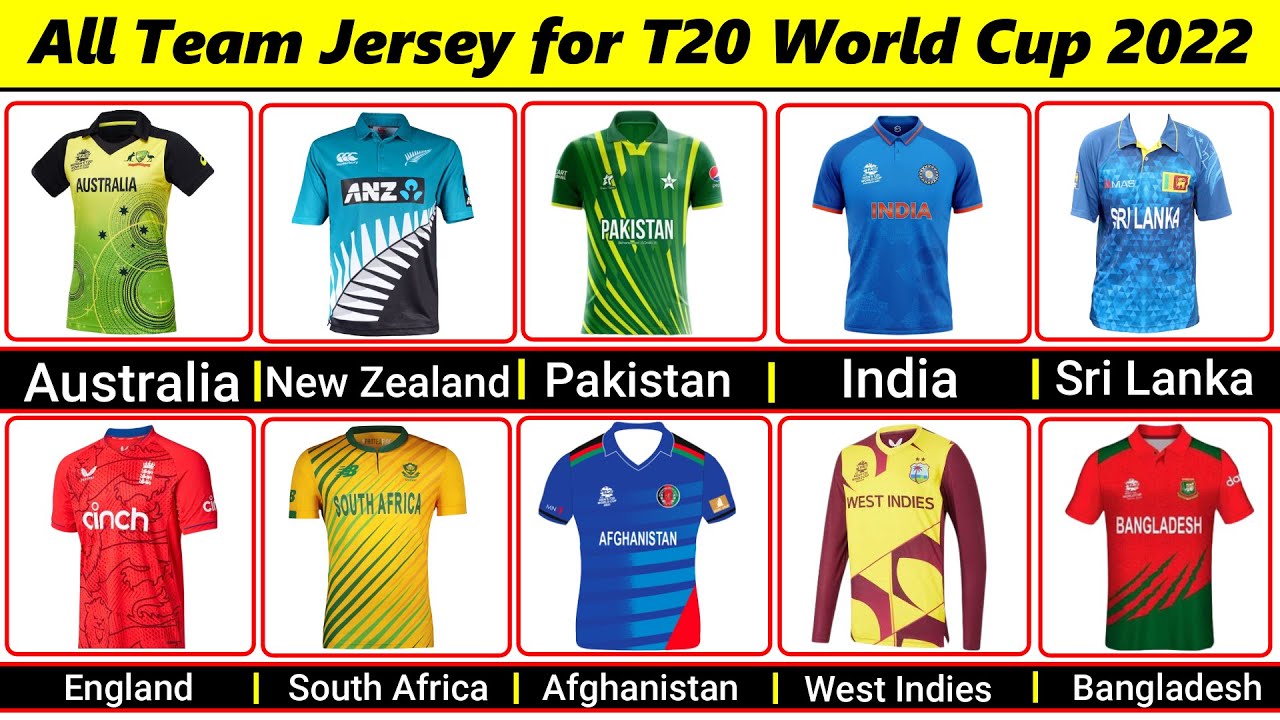 T20 World Cup 2022: Take a Look at Team Jerseys Revealed So Far