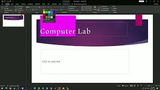 الحاسوب -PowerPoint-  مرحلة اولى صيدلة محاضرة 1