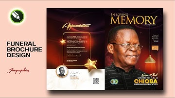 How to Design a Funeral Brochure | Magazine Cover  | CorelDraw Tutorial 2023