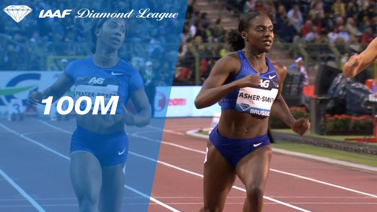 Dina Asher-Smith powers to victory in the 100m final in Brussels – IAAF Diamond League 2019 Dina Asher-Smith powers to victory in the 100m final in Brussels – IAAF Diamond League 2019