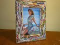 Porta Retratos, Photo frame making at home with newspaper