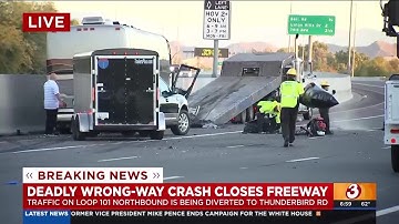 Dodelijk ongeluk in Peoria op de Loop 101, rijstroken richting noorden afgesloten