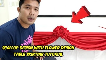 SCALLOP DESIGN WITH FLOWER OR ROSE PLEATS DESIGN TABLE SKIRTING TUTORIAL