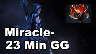 Miracle- 9k Madness Drow Ranger - 23 Minute GG Dota 2