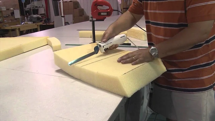 Cutting Cushion Foam using Electric Kitchen Knife