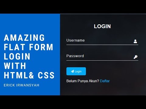 Amazing Flat Form Login With Pure HTML & CSS