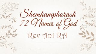 72 Names of God and Angels