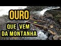 GARIMPANDO OURO NO RIO/LAVANDO CALHA COM OURO/PROCESSO MANUAL/PEPITA DE OURO