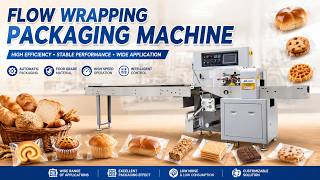Hopia Flow Wrapping Machine Agege Bread Packaging Machine Protein Bar Machine for Food Bakeries