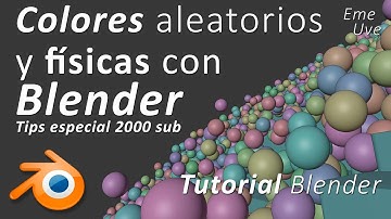 Tutorial Blender español para principiantes - Colores aleatorios y físicas con esferas - Sub 2000