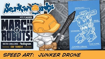 March of Robots: Junker Drone- Speed Art- Narrated