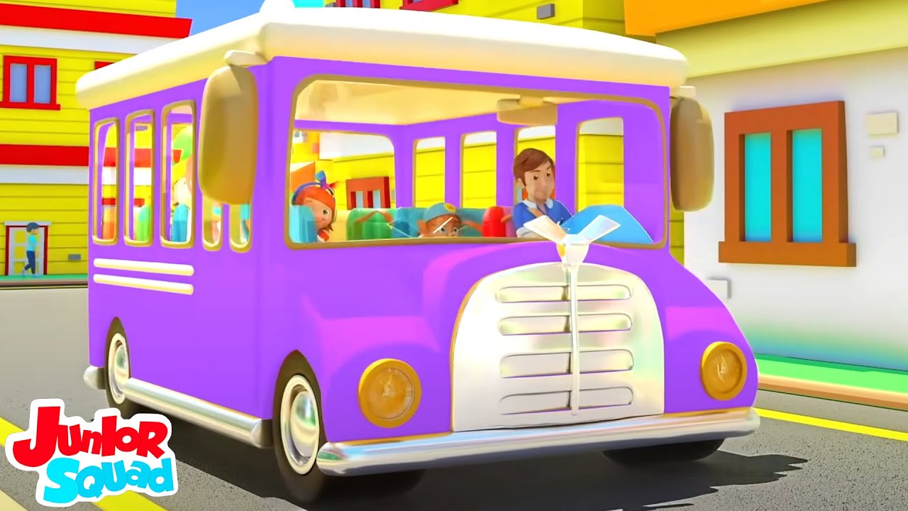 ⁣Rodas do ônibus canção infantil | Pré escola | Junior Squad Português | Desenhos animado