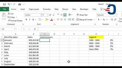 How to calculate Sales Commissions with Excel IFS Function