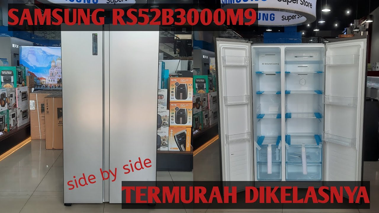 Samsung Kühlschrank Side By Side Verliert Wasser Review Kulkas Samsung Side by Side Terbaru dan Termurah RS52B3000M9 #