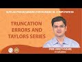 Truncation Errors and Taylors Series in MATLAB