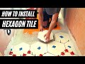 How to create spiral hexagon tiles design for Bathroom ...